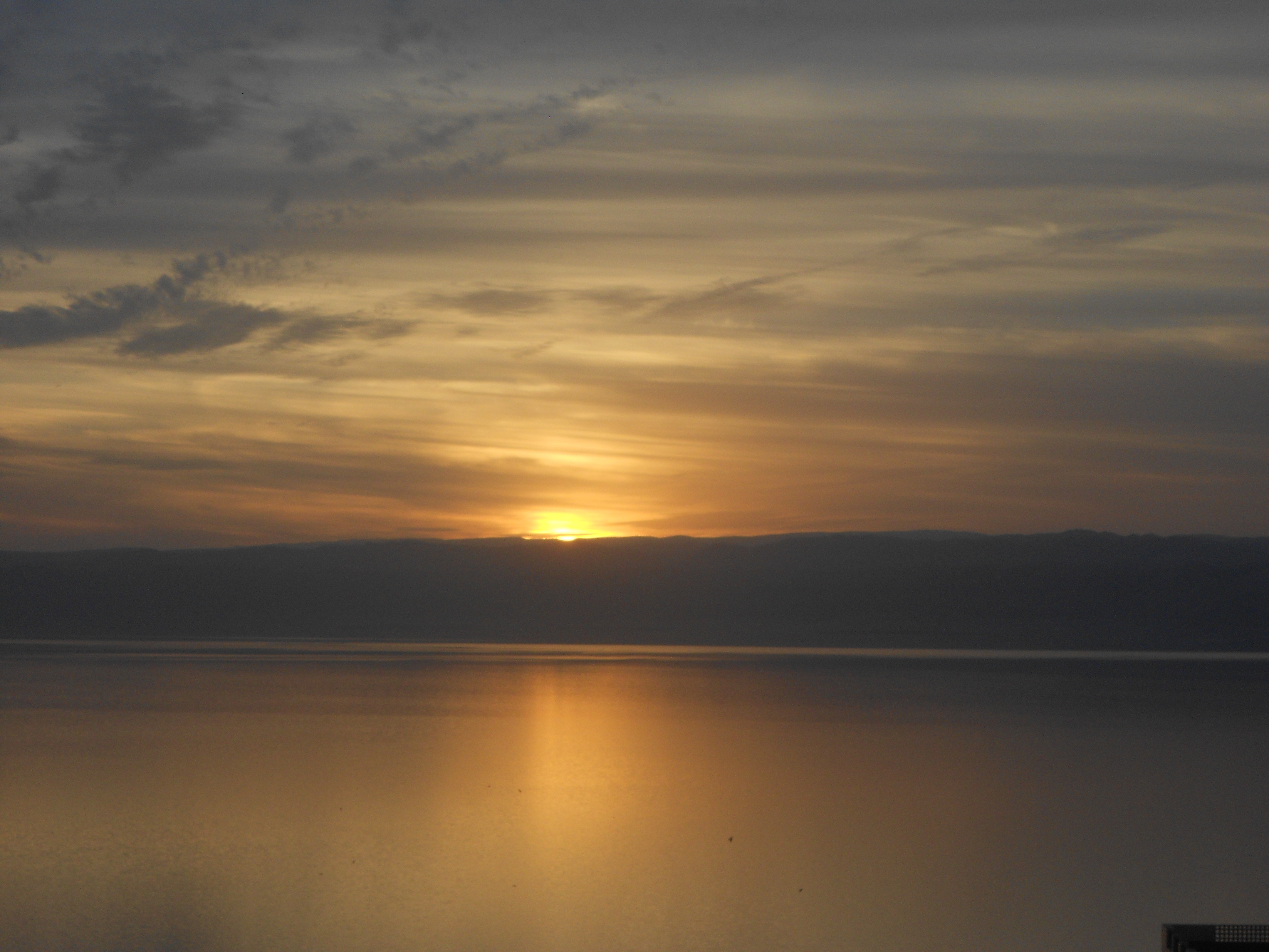 sunset over dead sea